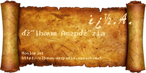 Ölbaum Aszpázia névjegykártya